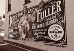Jesse Fuller mural in downtown Jonesboro, GA